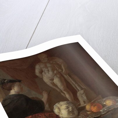 Still Life and a Woman at an Easel, late 1600s by Johannes Voorhout