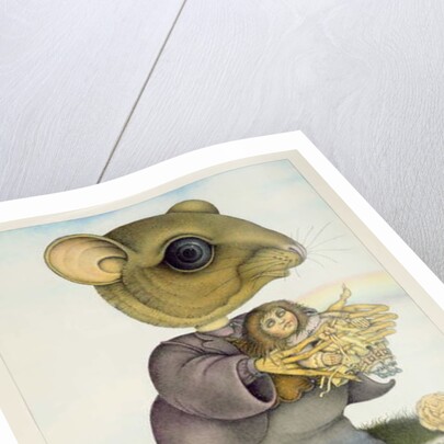 Mouse and Doll on a Snail Train by Wayne Anderson