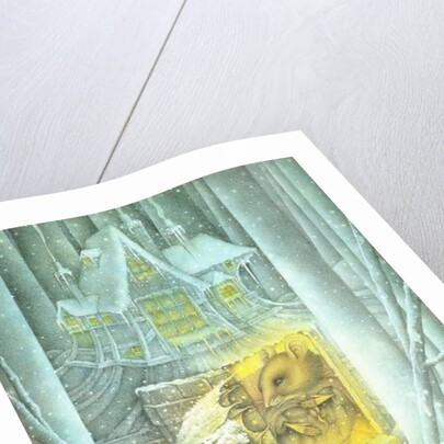 Thumbelina and Mouse in Snow by Wayne Anderson
