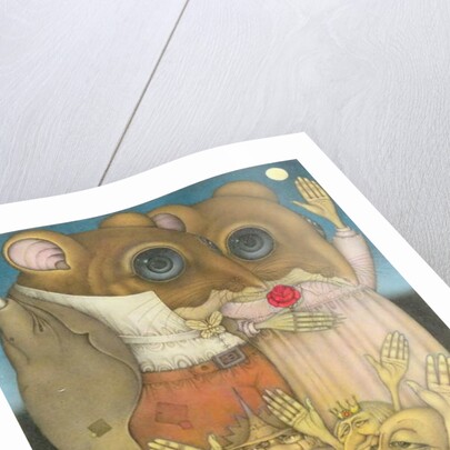 Mouse Couple and Dwarves Waving by Wayne Anderson