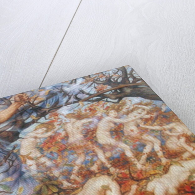 Boreas and Fallen Leaves by Evelyn De Morgan