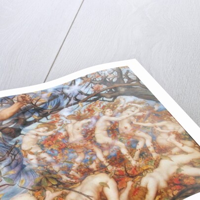 Boreas and Fallen Leaves by Evelyn De Morgan