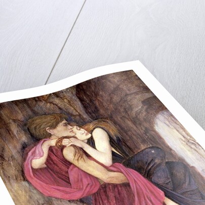 Two Figures in a Cave by John Roddam Spencer Stanhope