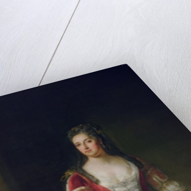 Portrait of Angelina Magdalena, second wife of 1st Viscount St. John in coronation robes, 1727 by Godfrey Kneller