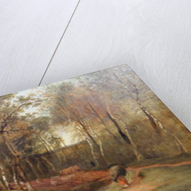 A Wooded River Landscape with Figures, Horse and Cart, 1692 by Jan Siberechts