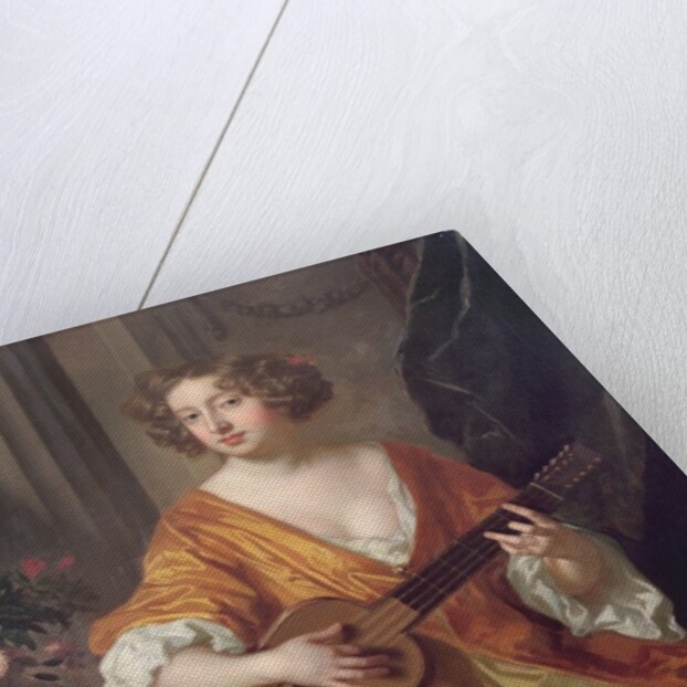 Portrait of Mrs Moll Davies, mistress of Charles II, flowers painted by Jean Baptiste Monnoyer by Peter Lely