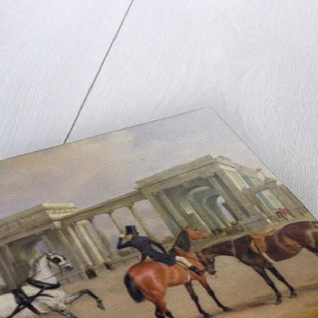 Mr. Massey Stanley with cabriolet and hacks at Hyde Park Corner, 1833 by John E. Ferneley