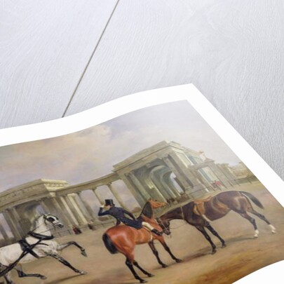 Mr. Massey Stanley with cabriolet and hacks at Hyde Park Corner, 1833 by John E. Ferneley