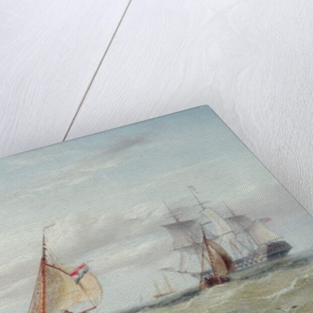 An East Indiaman and other Shipping off the Coast by Henry Redmore