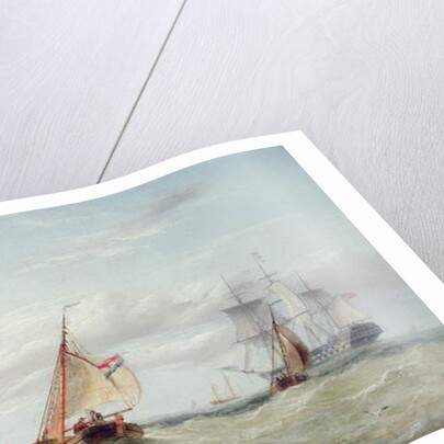 An East Indiaman and other Shipping off the Coast by Henry Redmore