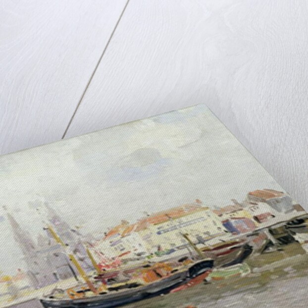 SS. Petrus en Pauluskerk and the Vissers Quay in Ostend by Paul Mathieu