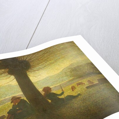 A Shepherd and Shepherdess resting beneath a Tree, c.1905 by Giuseppe Pellizza da Volpedo