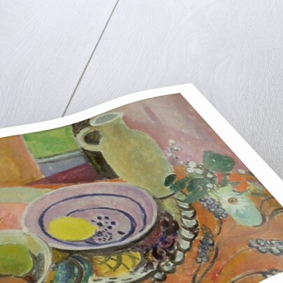 Pottery and Fruit on a Table by Mildred Bendall