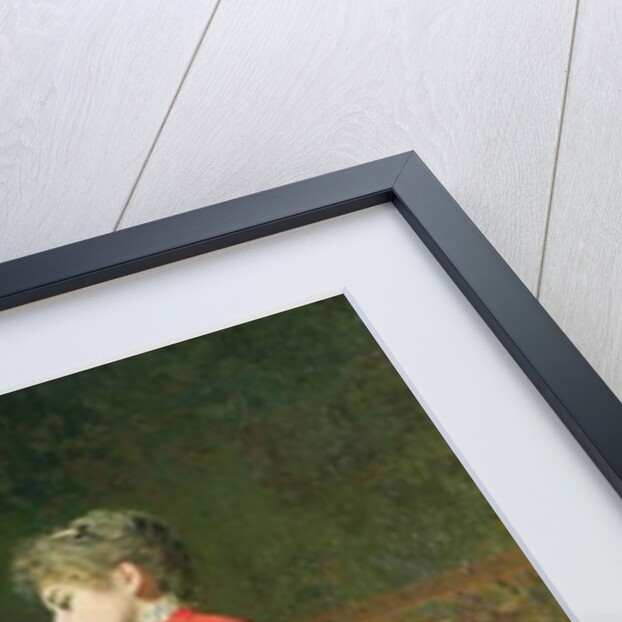 Woman arranging a vase of flowers by Alfonso Savini