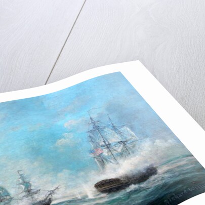 Engagement Between the Macedonian and United States 1812 by Richard Willis