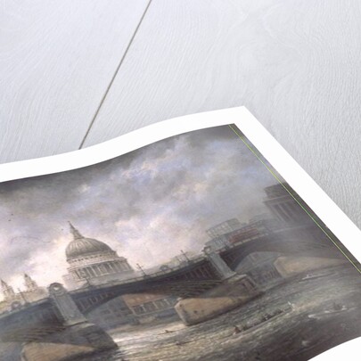 St. Paul's Cathedral from the Southwark Bank, Doggett Coat and Badge Race in Progress by Richard Willis