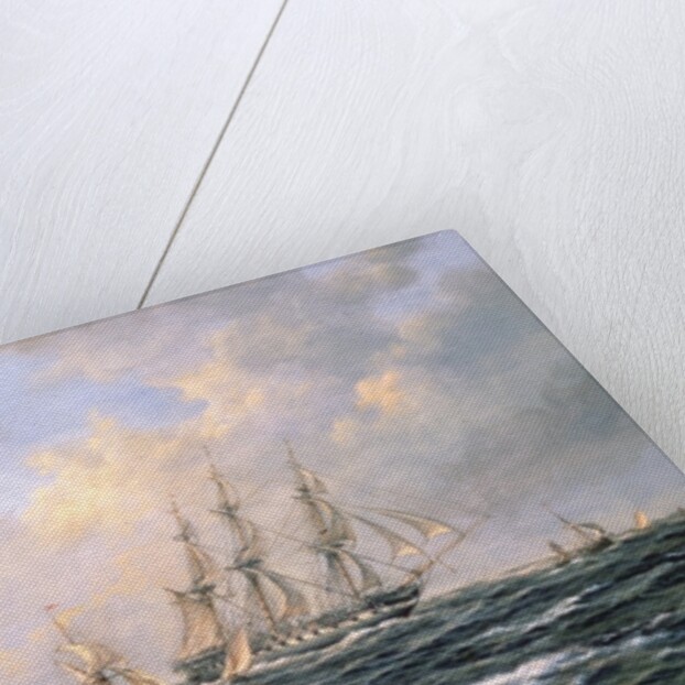 Convoy of East Indiamen amid Fishing Boats by Richard Willis