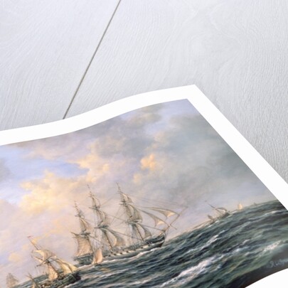 Convoy of East Indiamen amid Fishing Boats by Richard Willis