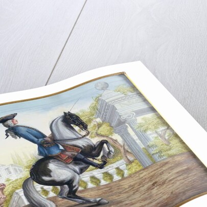 No. 41 A skewbald horse of the Spanish Riding School performing the 'Pesade' by Baron Reis d' Eisenberg