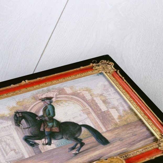 No. 42 'Agrable', a dark fawn horse of the Spanish Riding School performing a dressage movement called a 'Curvet' by Baron Reis d' Eisenberg