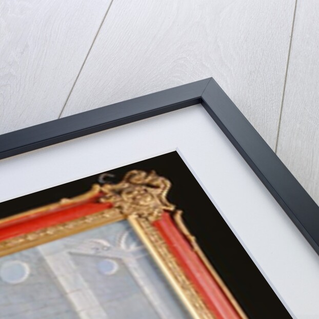 No. 20 A dapple grey horse of the Spanish Riding School performing the 'Volte' dressage step by Baron Reis d' Eisenberg