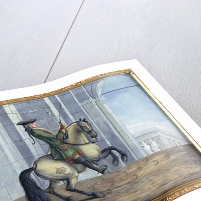 No. 27 A grey horse of the Spanish Riding School performing a dressage movement called the 'Levade' by Baron Reis d' Eisenberg