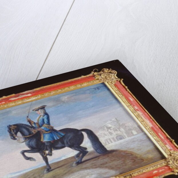 No. 38 A Neapolitan Calabrian horse of the Spanish Riding School performing a dressage movement called the 'Piaffe' by Baron Reis d' Eisenberg