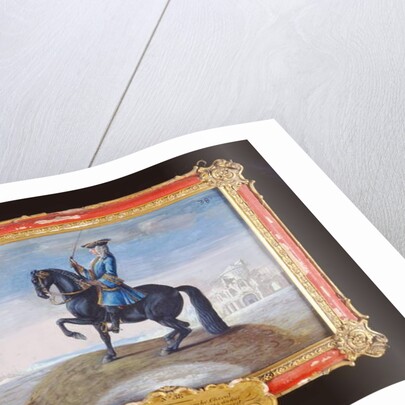 No. 38 A Neapolitan Calabrian horse of the Spanish Riding School performing a dressage movement called the 'Piaffe' by Baron Reis d' Eisenberg