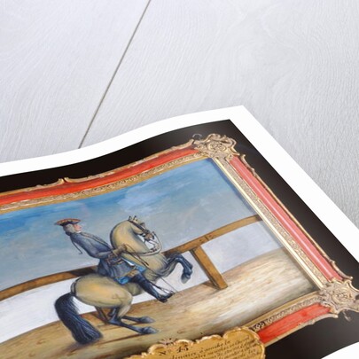 No. 45 A horse of the Spanish Riding School performing a dressage movement called the 'Courbette' by Baron Reis d' Eisenberg