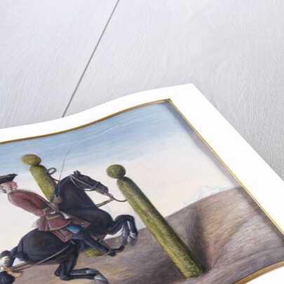 No. 46 A bay horse of the Spanish Riding School performing a dressage movement called the 'Croupade' by Baron Reis d' Eisenberg