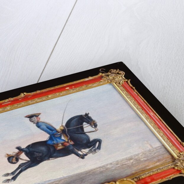 No. 50 A jet black horse called 'Curioso' performing a dressage movement called a 'Capriole' by Baron Reis d' Eisenberg