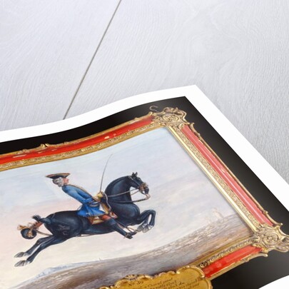 No. 50 A jet black horse called 'Curioso' performing a dressage movement called a 'Capriole' by Baron Reis d' Eisenberg