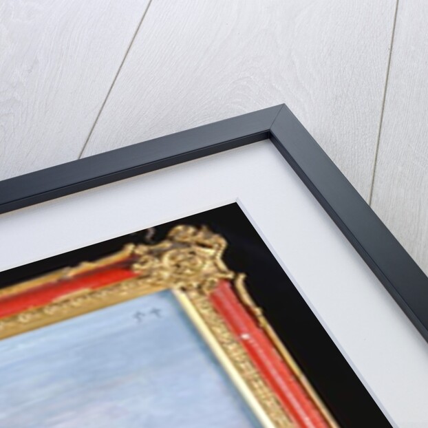 No. 54 A Danish chestnut bay horse of the Spanish Riding School performing a dressage movement by Baron Reis d' Eisenberg