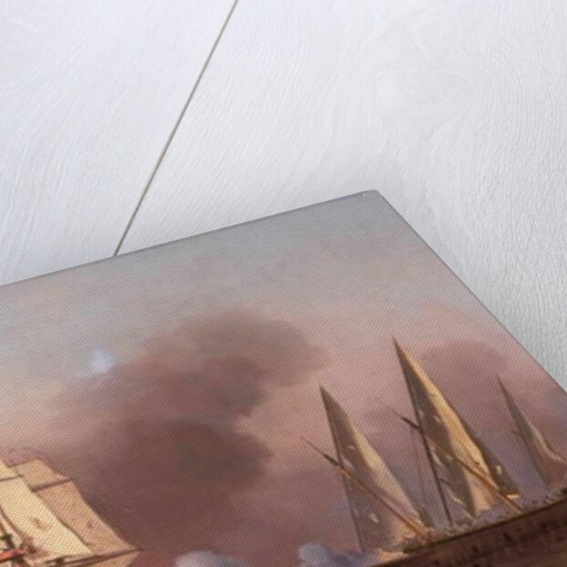 The Engagement between the Blast Sloop and two Spanish Privateers, 1745 by Samuel Scott