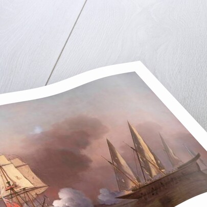 The Engagement between the Blast Sloop and two Spanish Privateers, 1745 by Samuel Scott