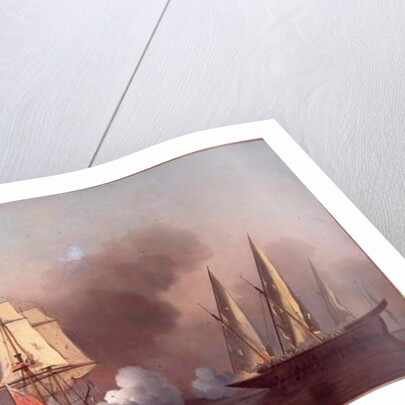 The Engagement between the Blast Sloop and two Spanish Privateers, 1745 by Samuel Scott