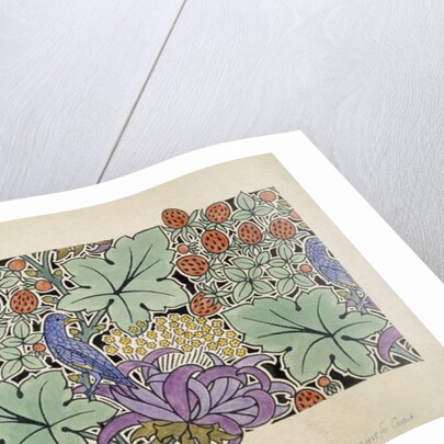Blue Bird Amongst the Strawberries by Charles Francis Annesley Voysey