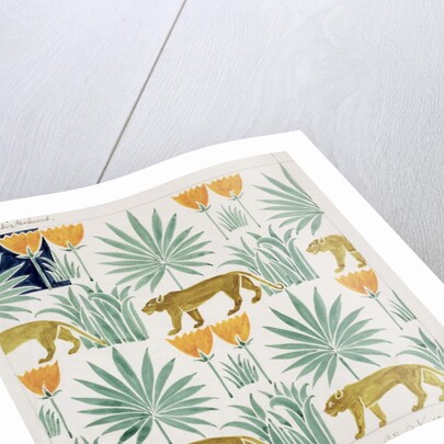 Tiger design, May 1918 by Charles Francis Annesley Voysey