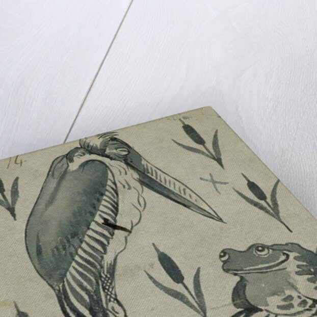 A Pelican and Frog in Conversation by William De Morgan