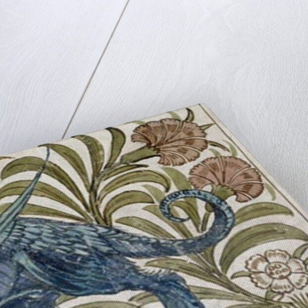 Dragon design for a tile by William De Morgan