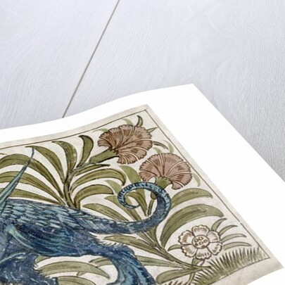 Dragon design for a tile by William De Morgan