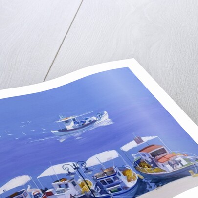 Greek Fishing Boats by William Ireland