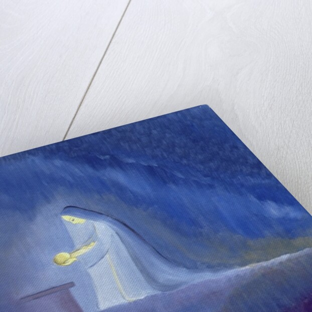 The Virgin Mary cared for her child Jesus with simplicity and joy, 2001 by Elizabeth Wang