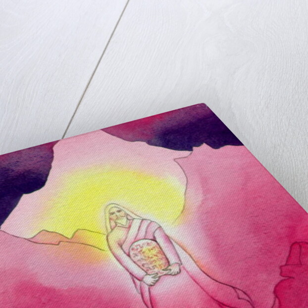 Moses brings down the Tablets of the Ten Commandments, 2001 by Elizabeth Wang