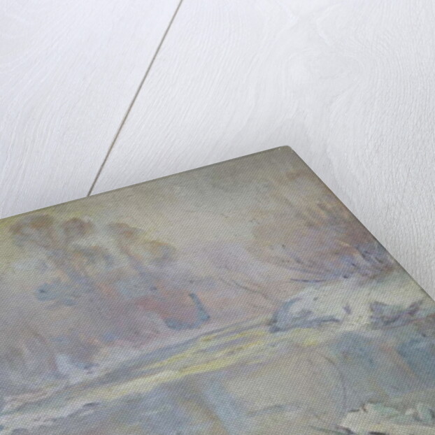 River Scene in Winter by Harry William Adams