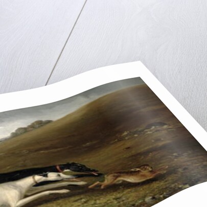 Hare Coursing in a Landscape, 1870 by John Marshall