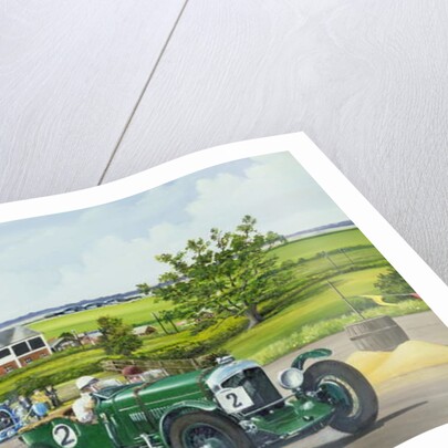 Speed Six Bentley at Brooklands 1930, 1986 by Richard Wheatland
