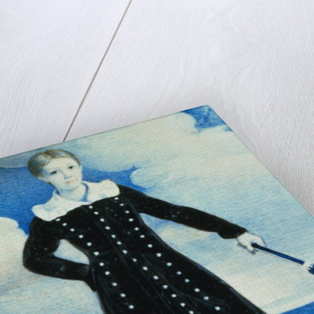 Boy with Badminton Racket by English School