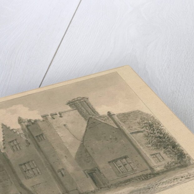 Buckinghamshire - Chenies Hall: sepia drawing, 1824 by John Chessell Buckler