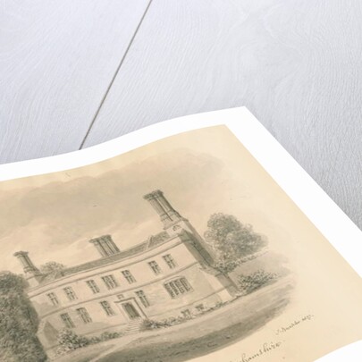 Buckinghamshire - Wellwick - Old House: sepia drawing vignetted, 1837 by John Buckler